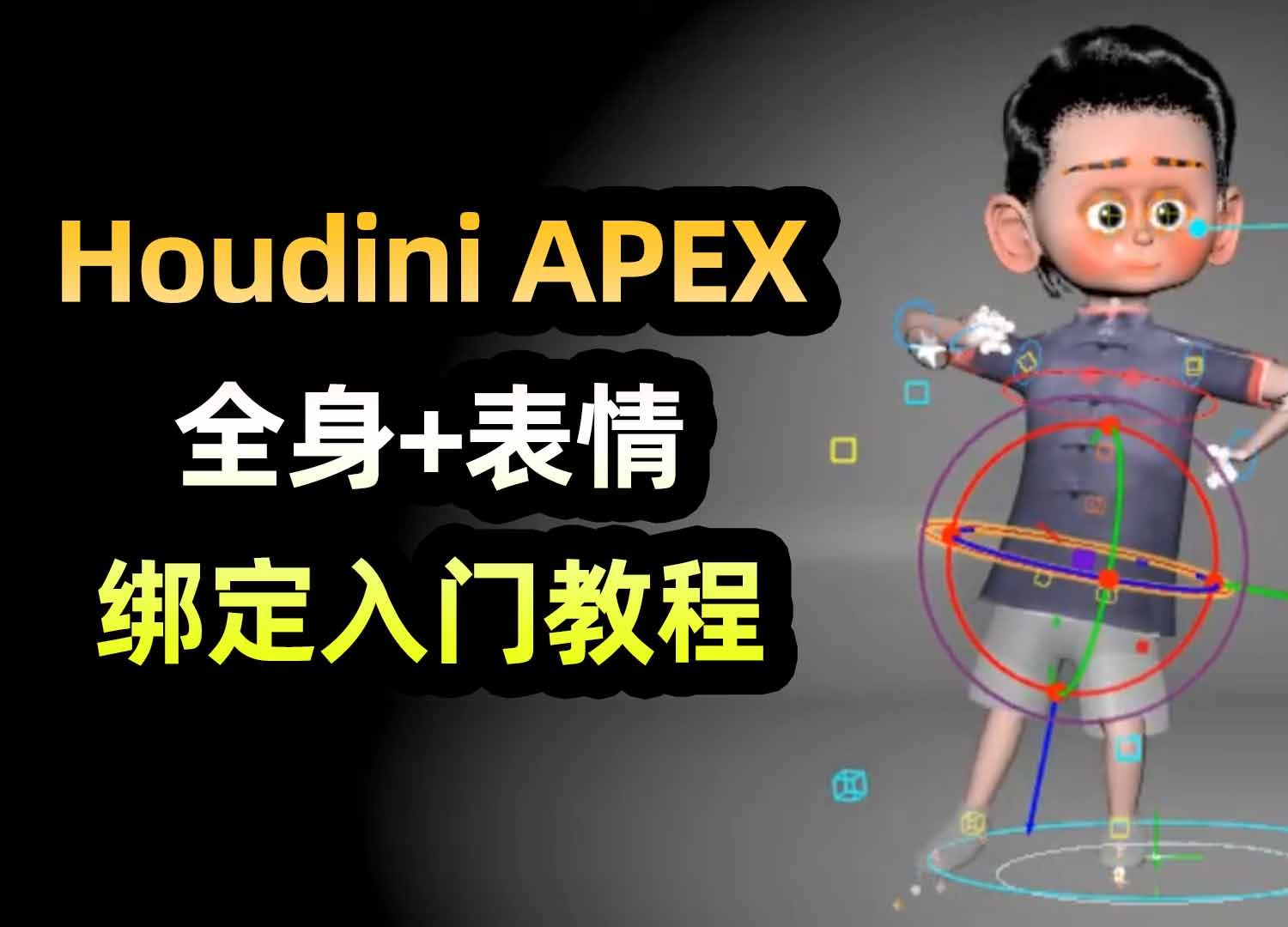 《Houdini APEX全身+表情绑定入门教程